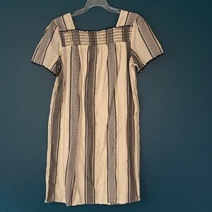 Old Navy Black and Cream Striped Dress